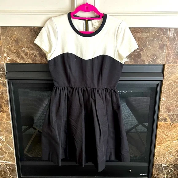 black and white kate spade dress Kate Spade Black and White Stripe Knee Length Dress main image 1